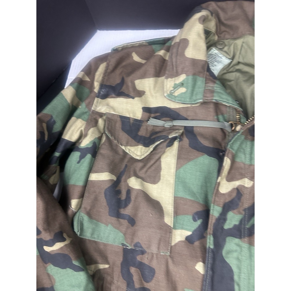 Military USGI Army Woodland BDU M-65 Field Jacket Medium Short Cold Weather Coat - Picture 7 of 8
